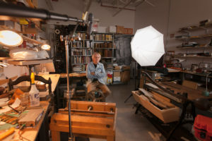 Another view of Don Taylor's Bookbinding workshop on the Sigma Artisans set.