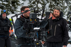 Byron Kopman and Paul Watt setting up the tracking rig with the Sigma 50-100mm T2 CINE